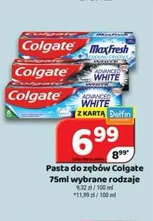 Pasta do zębów Colgate Advanced White promocja w Delfin