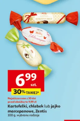 Kartofelki, chlebek lub jajko marcepanowe Centis 100g, wybrane rodzaje promocja w Auchan