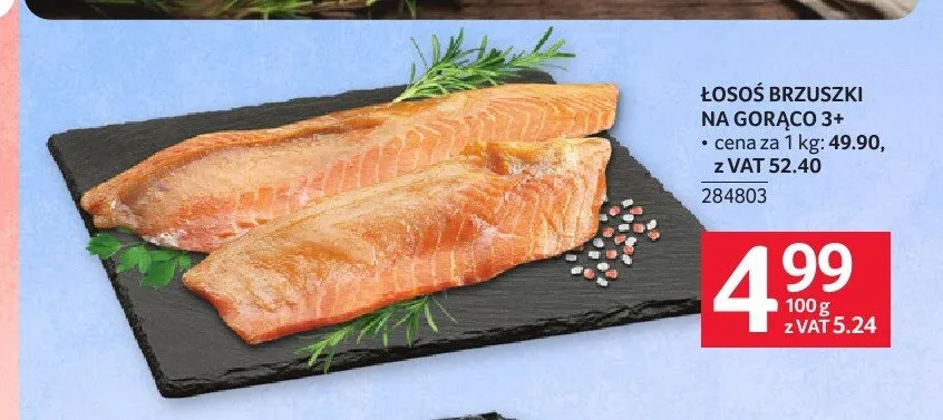 Łosoś brzuszki wędzony na gorąco promocja w Selgros