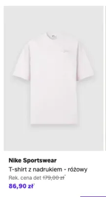 T-shirt z nadrukiem Nike Sportswear różowy promocja w Lounge by Zalando