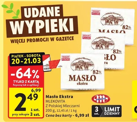 Masło ekstra promocja w Intermarche
