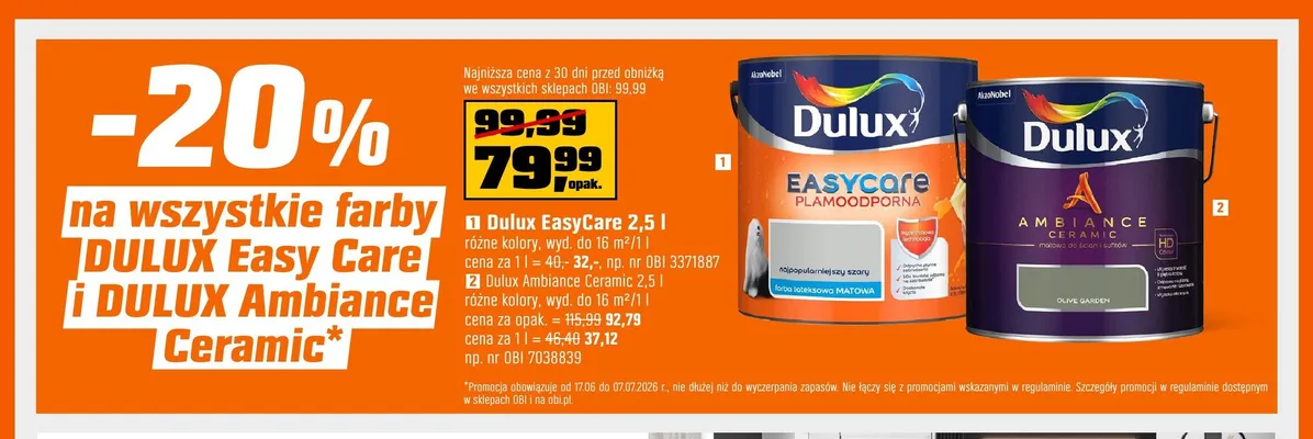 Farba ceramiczna Dulux Ambiance Ceramic promocja w OBI
