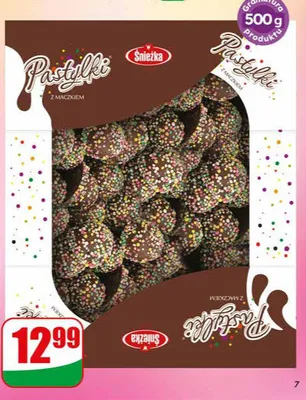 Cukierki pastylki z maczkiem Śnieżka promocja w Dino
