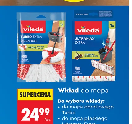 Wkład do mopa obrotowego Turbo Extra Vileda promocja w Biedronka