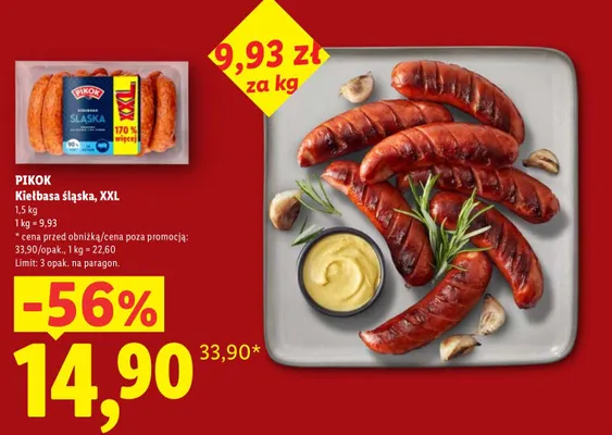 Kiełbasa śląska Morliny promocja w Lidl