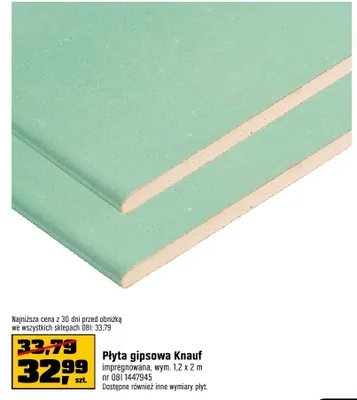 Płyta gipsowa Knauf promocja w OBI
