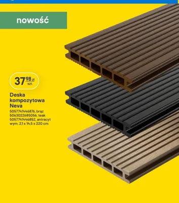 Deska kompozytowa Neva antracyt promocja w Castorama