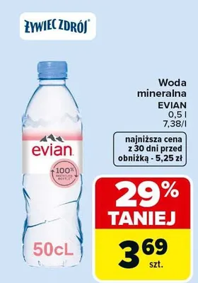 Woda mineralna 0,5 l promocja w Carrefour