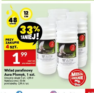 Wkład parafinowy Aura Płomyk promocja w Twój Market
