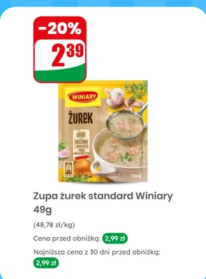 Zupa żurek standard promocja w Dino