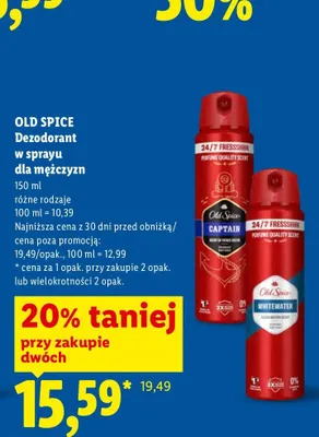 Dezodorant w sprayu Old Spice Whitewater promocja w Lidl
