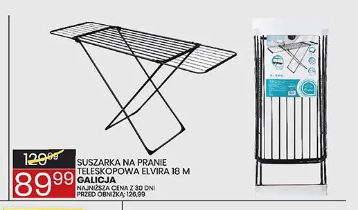 Suszarka na pranie teleskopowa Elvira 18 m Galicja promocja w Wafelek