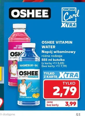Napój witaminowy Oshee Vitamin Water Magnesium + B6 promocja w Kaufland