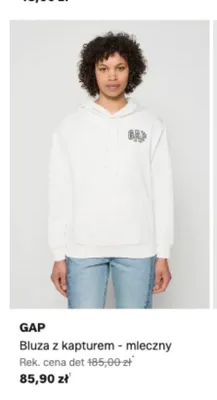 Bluza z kapturem GAP mleczny promocja w Lounge by Zalando
