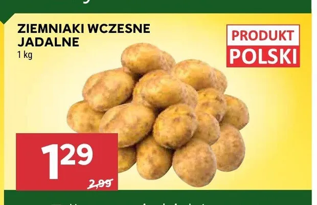 Ziemniaki wczesne jadalne promocja w Stokrotka