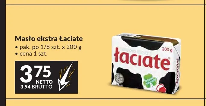 Masło ekstra Łaciate promocja w Makro