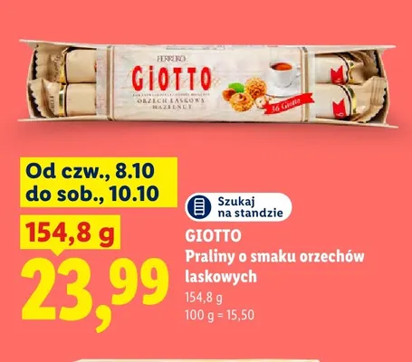 Praliny o smaku orzechów laskowych Giotto promocja w Lidl