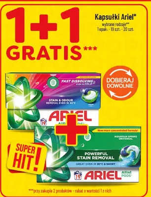 Kapsułki do prania Ariel All in 1 Pods promocja w POLOmarket