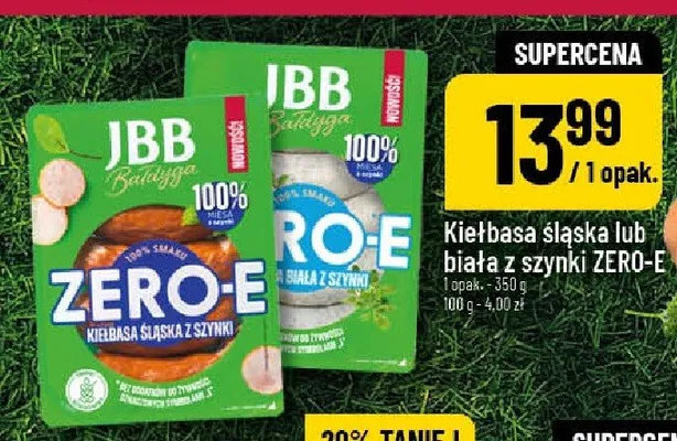 Kiełbasa śląska lub biała z szynki ZERO-E promocja w POLOmarket