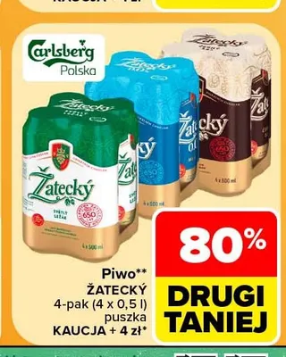 Piwo Žatecký Světlý Ležák 4-pak promocja w Carrefour