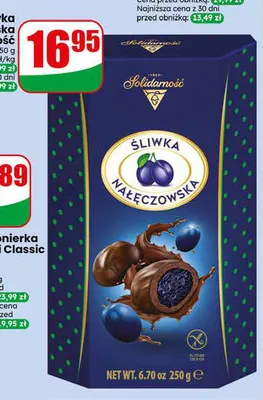 Bombonierka Śliwka Nałęczowska Solidarność promocja w Dino