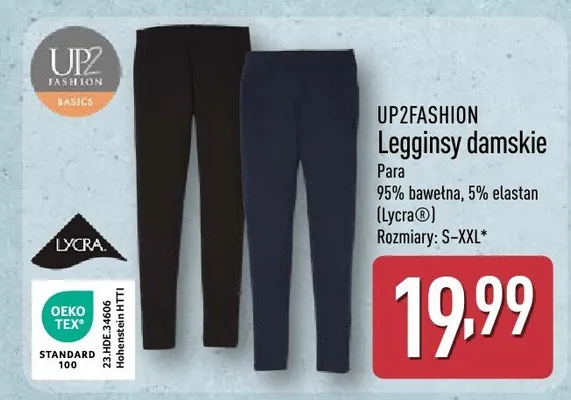 Legginsy damskie UP2FASHION promocja w Aldi