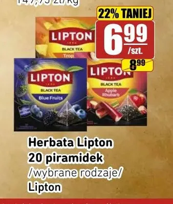 Herbata czarna Lipton Blue Fruits 20-pak promocja w API Market