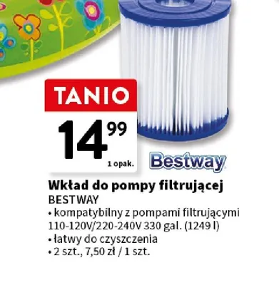 Wkład do pompy filtrującej BESTWAY promocja w Intermarche