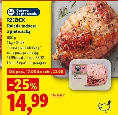 Rolada indycza z pietruszką Rzeźnik promocja w Lidl