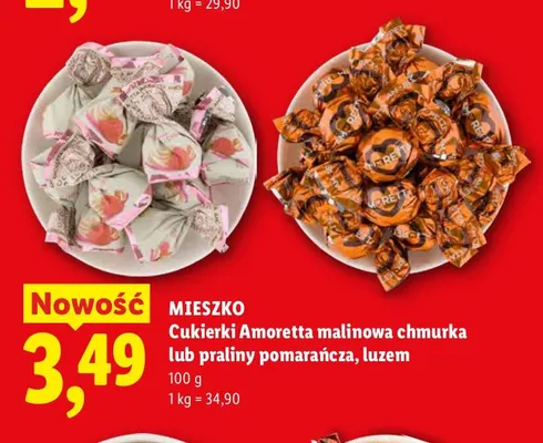 Praliny pomarańcza luzem Mieszko promocja w Lidl
