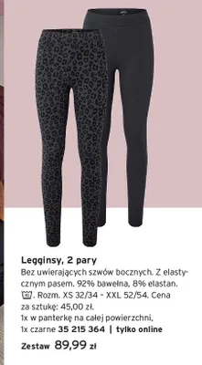 Legginsy damskie 2 pary promocja w Tchibo