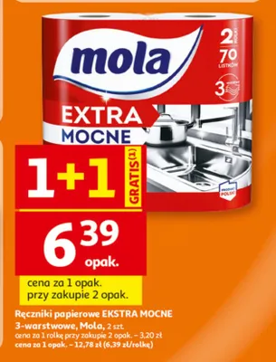 Ręczniki papierowe Mola Extra Mocne 2-pak promocja w Auchan