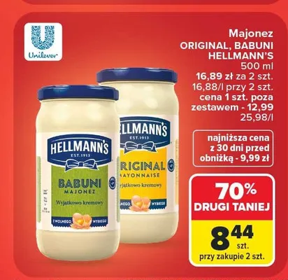 Majonez Hellmann's Original promocja w Carrefour