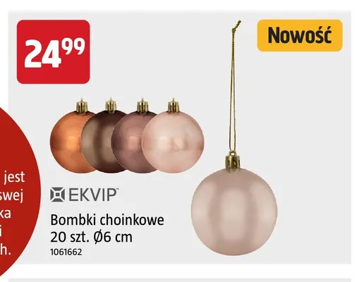 Bombki choinkowe Ekvip promocja w Jula