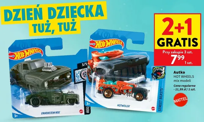Autko Hot Wheels mix modeli promocja w Intermarche