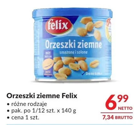Orzeszki ziemne Felix różne rodzaje promocja w Makro