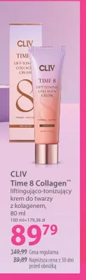 Krem do twarzy Cliv Time 8 Collagen liftingująco-tonizujący promocja w Hebe