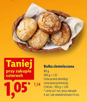 Bułka ziemniaczana promocja w Lidl