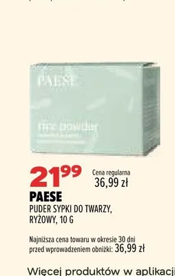 Puder sypki do twarzy Paese ryżowy promocja w Drogerie Natura