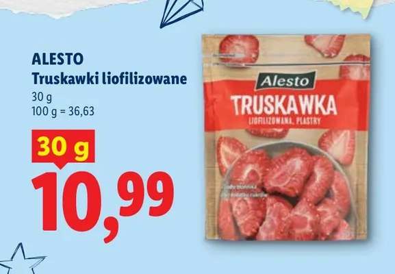 Truskawki liofilizowane Alesto promocja w Lidl