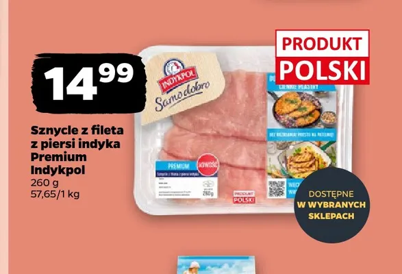 Sznycle z fileta z piersi indyka Premium Indykpol promocja w Netto