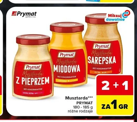 Musztarda miodowa Prymat promocja w Carrefour