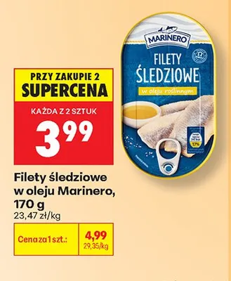 Filety śledziowe w oleju Marinero promocja w Biedronka