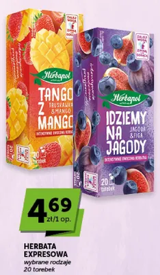 Herbata ekspresowa Herbapol Tango z Mango Truskawka & Mango promocja w Groszek