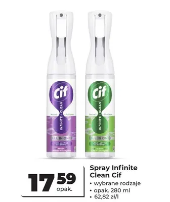 Spray do czyszczenia Infinite Clean Cif promocja w Odido