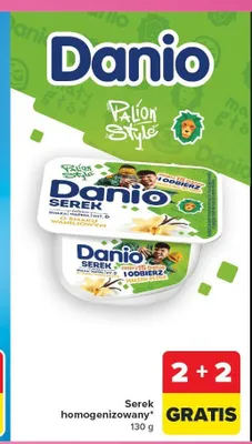 Serek homogenizowany Danio o smaku waniliowym promocja w Carrefour