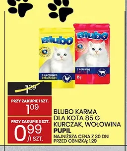 Karma dla kota Blubo wołowina promocja w Wafelek