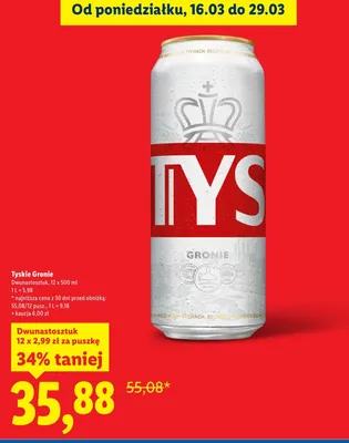 Piwo Gronie 12-pak promocja w Lidl