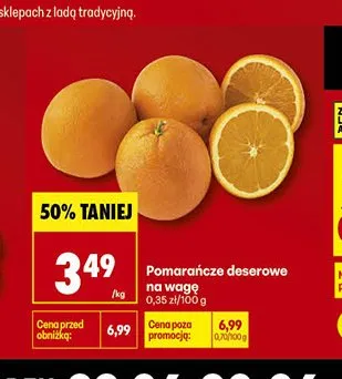 Pomarańcze deserowe na wagę promocja w Biedronka
