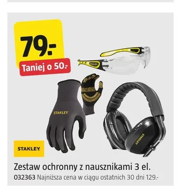 Zestaw ochronny z nausznikami Stanley promocja w Jula
